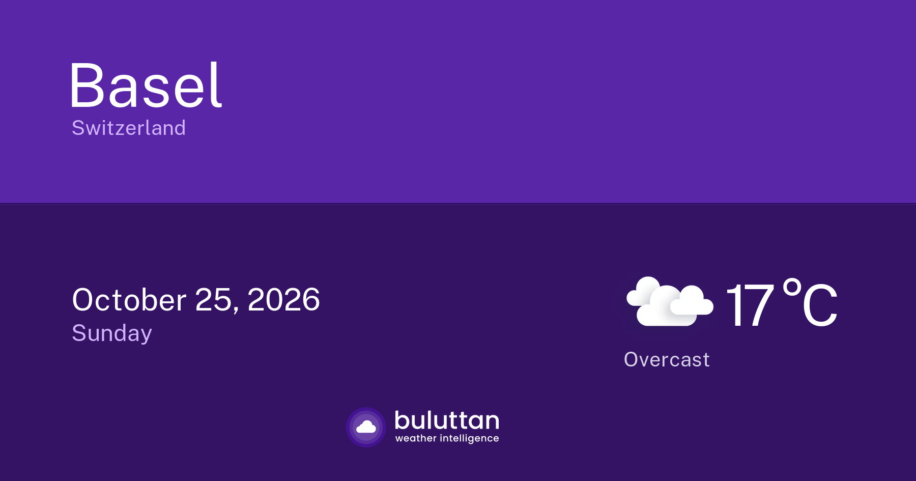 Weather Forecast in Basel, Switzerland | Buluttan