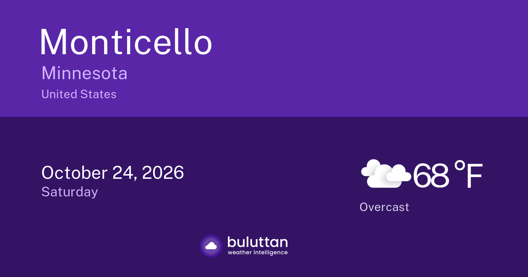 Weather Forecast in Monticello, Minnesota | Buluttan